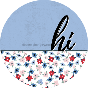 Patriotic Door Hanger Hi Dco - 01507 - Dh 18’ Round Wood